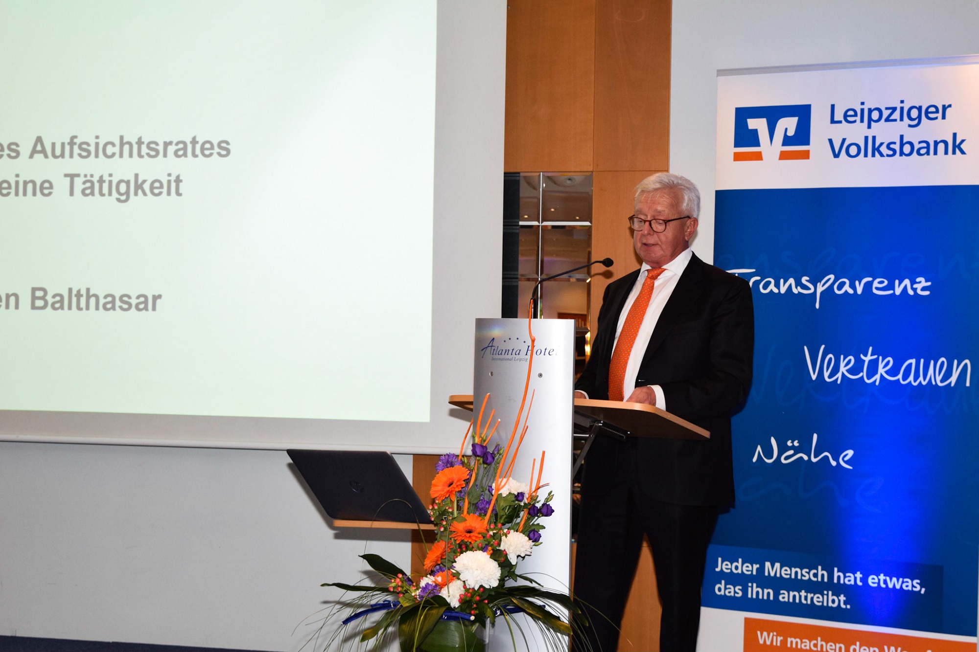 Aufsichtsratsvorsitzender Jürgen Balthasar leitete die Vertreterversammlung.